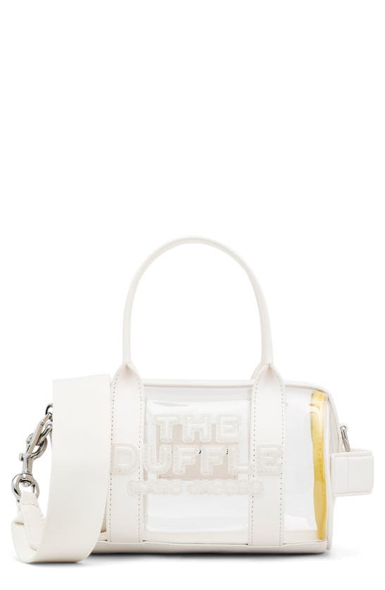 Shop Marc Jacobs The Mini Transparent Duffle Crossbody Bag In White