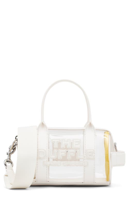 The Clear Crossbody Duffle Bag in White