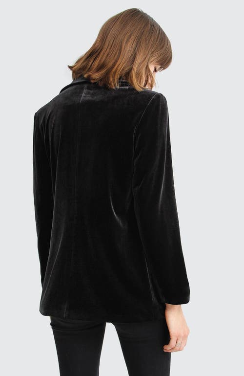 Belle & Bloom Eternity Oversized Velvet Blazer In Black