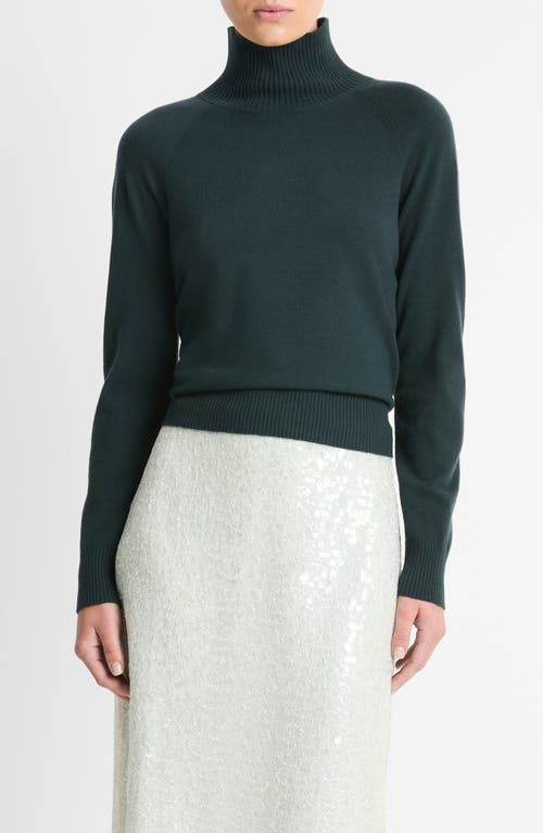 Shop Vince Wool Blend Turtleneck Sweater In Sea Onyx