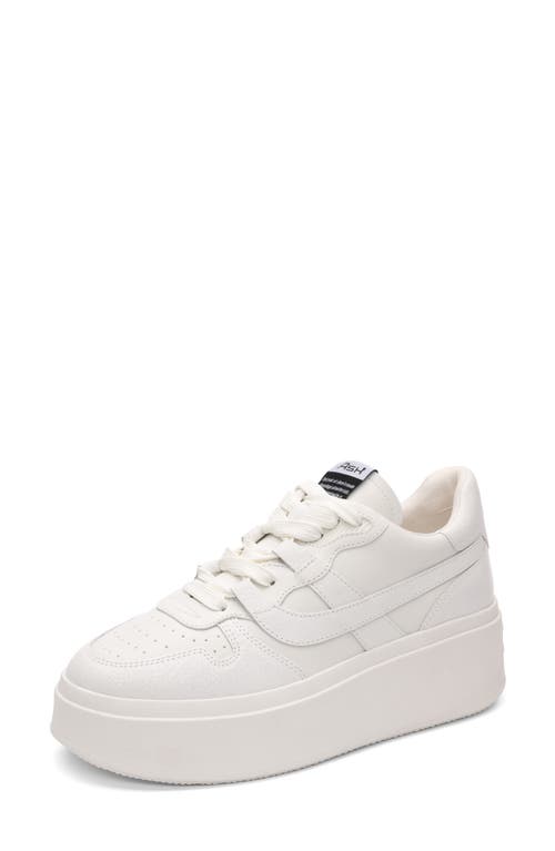 Ash Women's Mitch Suede & Leather Platform Sneakers In Off White-white/white