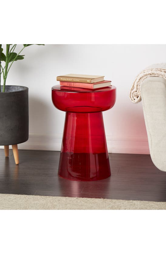 Shop Vivian Lune Home Red Glass Accent Table