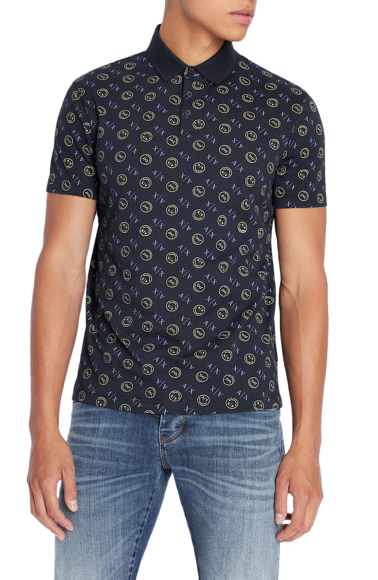 Armani Exchange x Smiley® Logo Polo Nordstrom
