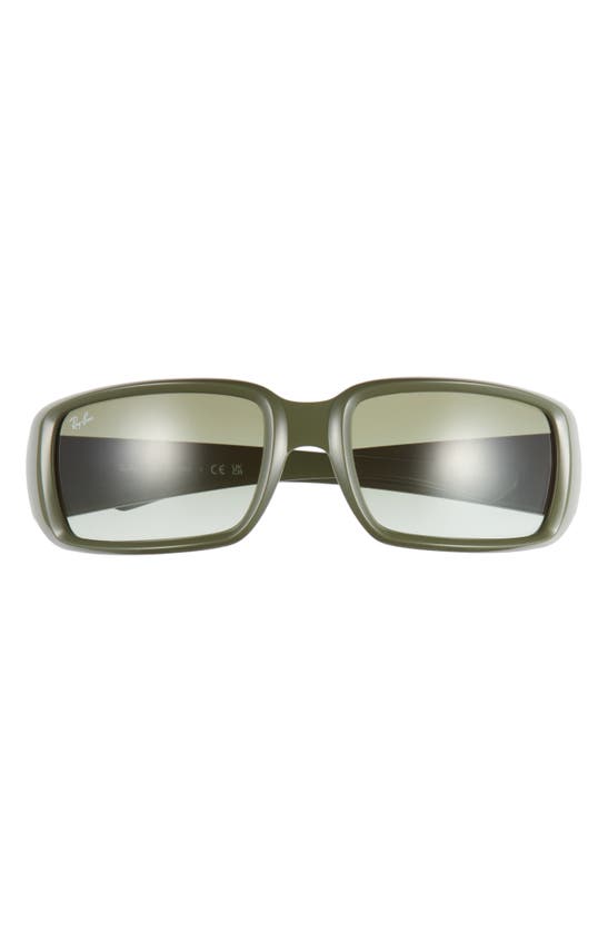 Ray Ban 59mm Square Gradient Sunglasses In Green