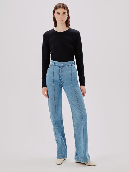 Another Tomorrow Long Sleeve Tee In Black