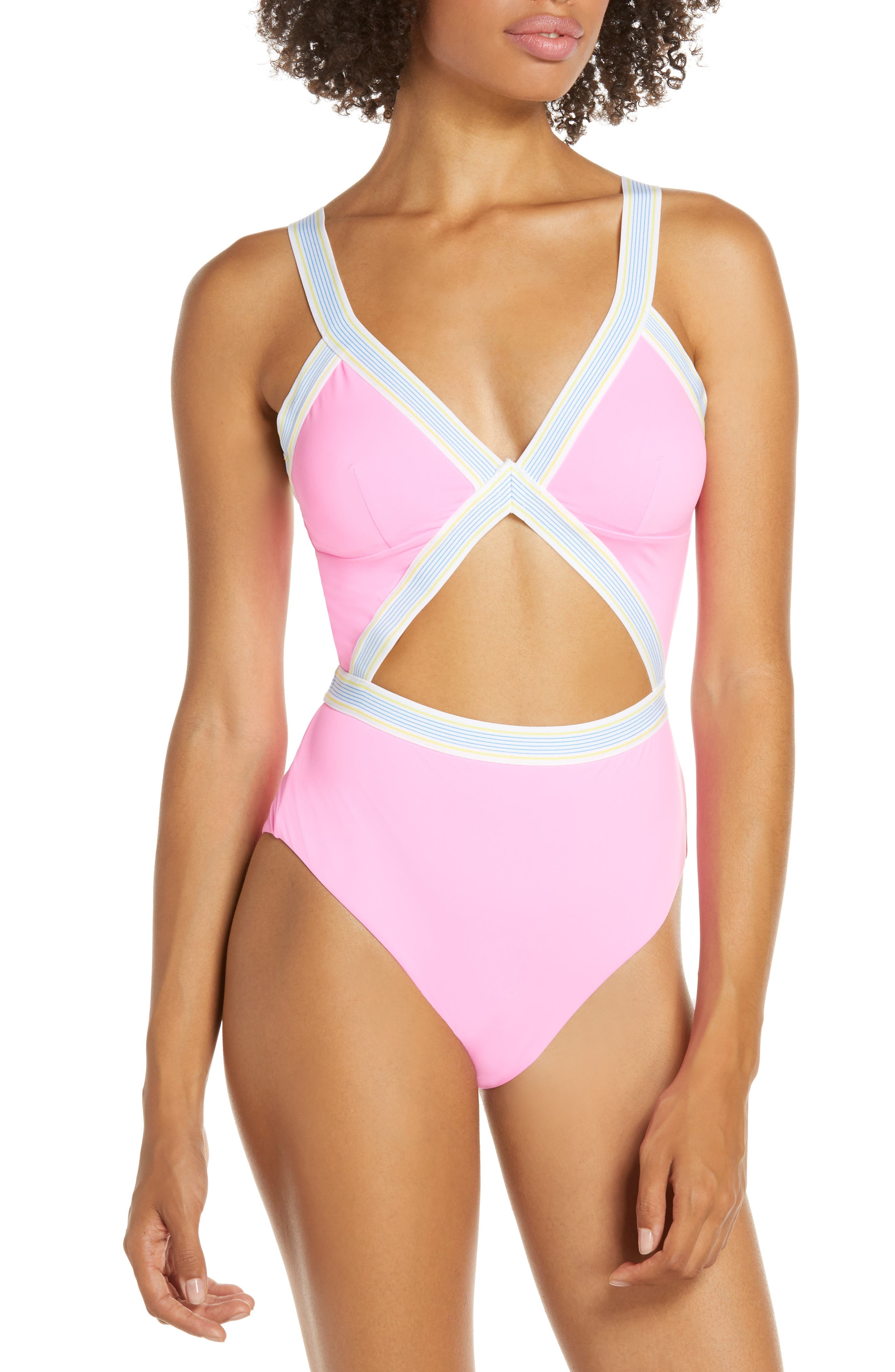Dolce Vita Fast Lane One-Piece Swimsuit, Pink