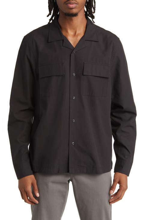 Macro Lyocell & Cotton Button-Up Shirt