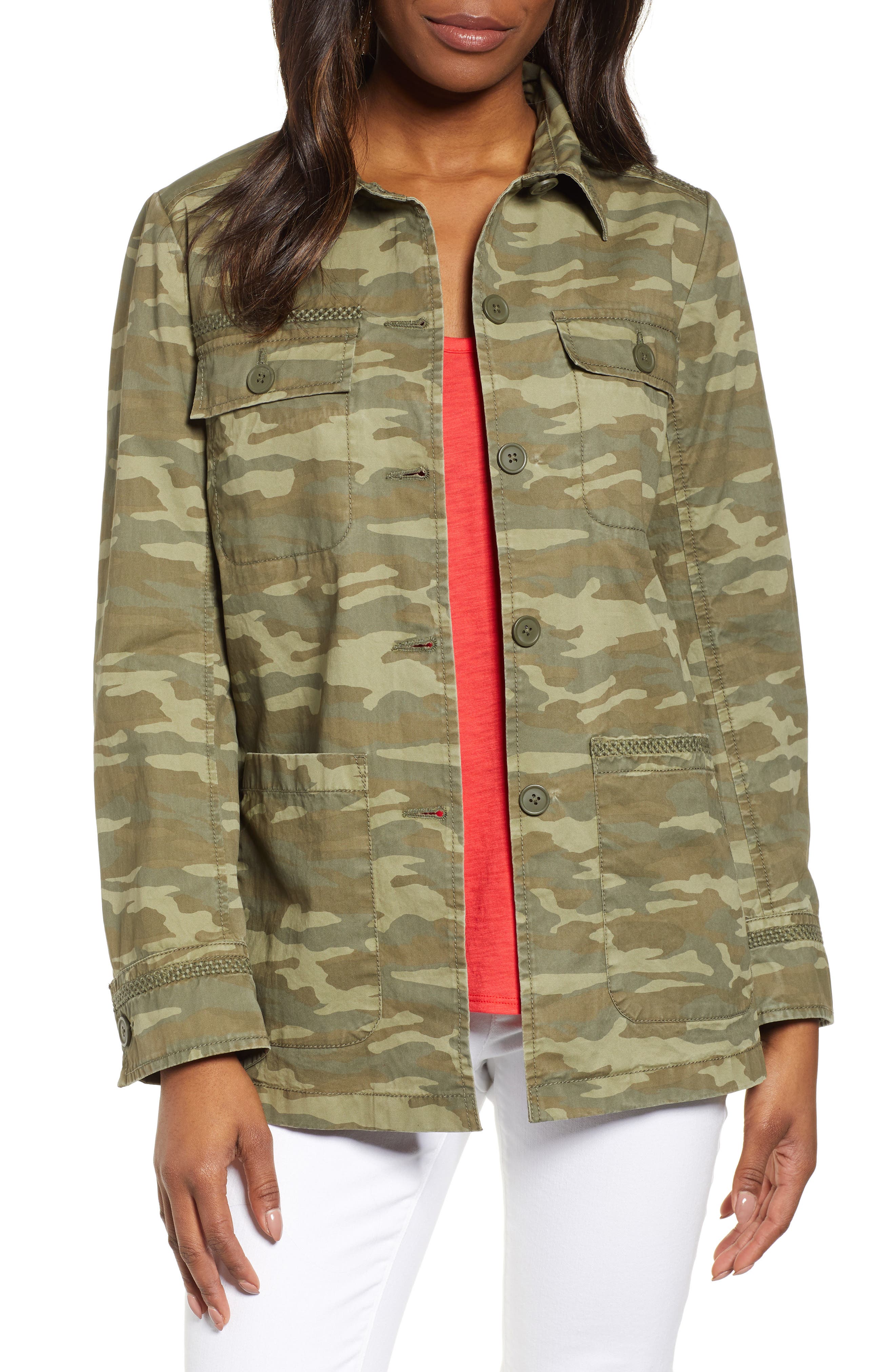 caslon camouflage coats & jackets