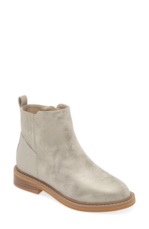 Shop Nordstrom Kids' Flora Metallic Sparkle Zip-up Boot In Taupe