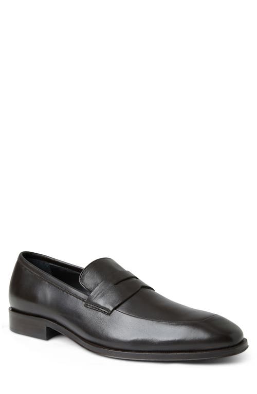 Shop Bruno Magli Maioco Penny Loafer In Dark Brown