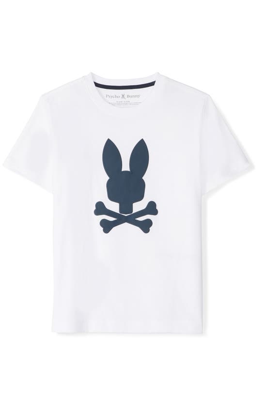 Psycho Bunny Kids' Houston Pima Cotton Graphic T-shirt In White