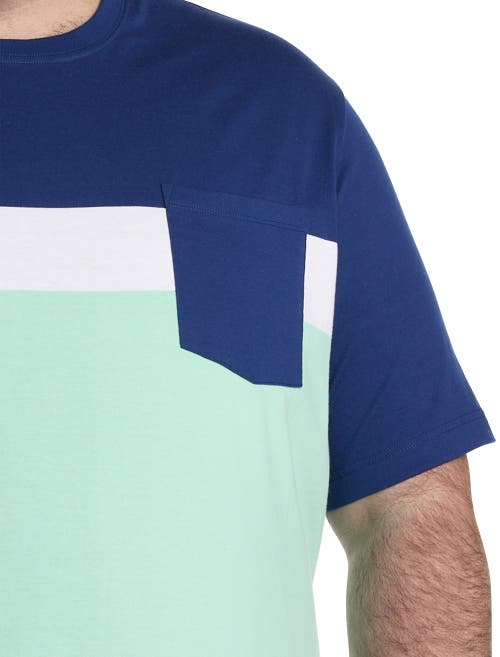 Shop Harbor Bay By Dxl Colorblock Pocket T-shirt In Navy Green