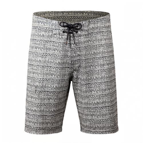 Shop Uv Skinz Coastal Board Shorts In Cool Grey Aztec Stripe