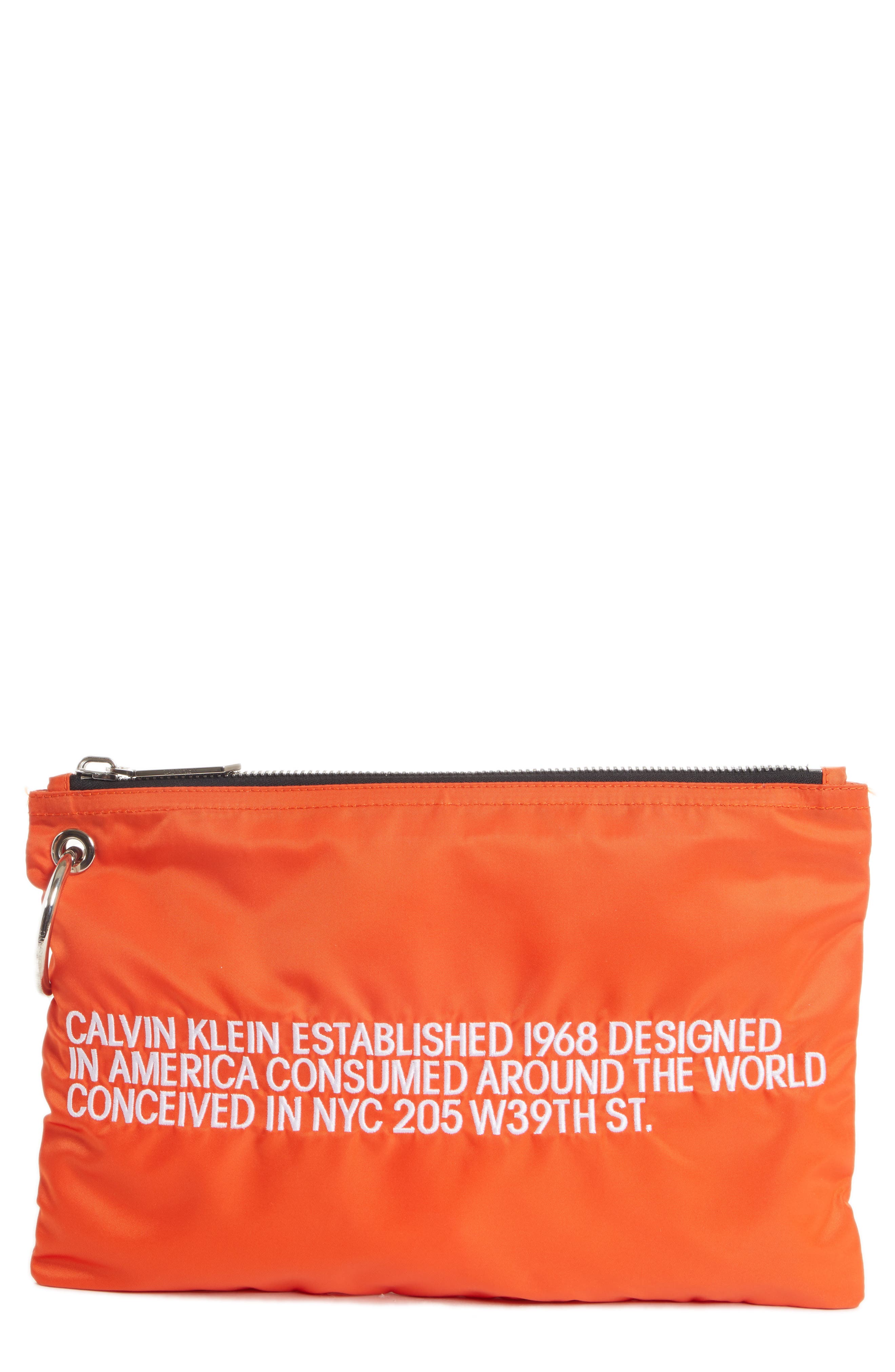 calvin klein orange purse