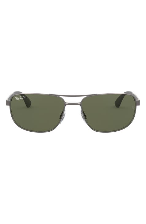 61mm Polarized Square Sunglasses