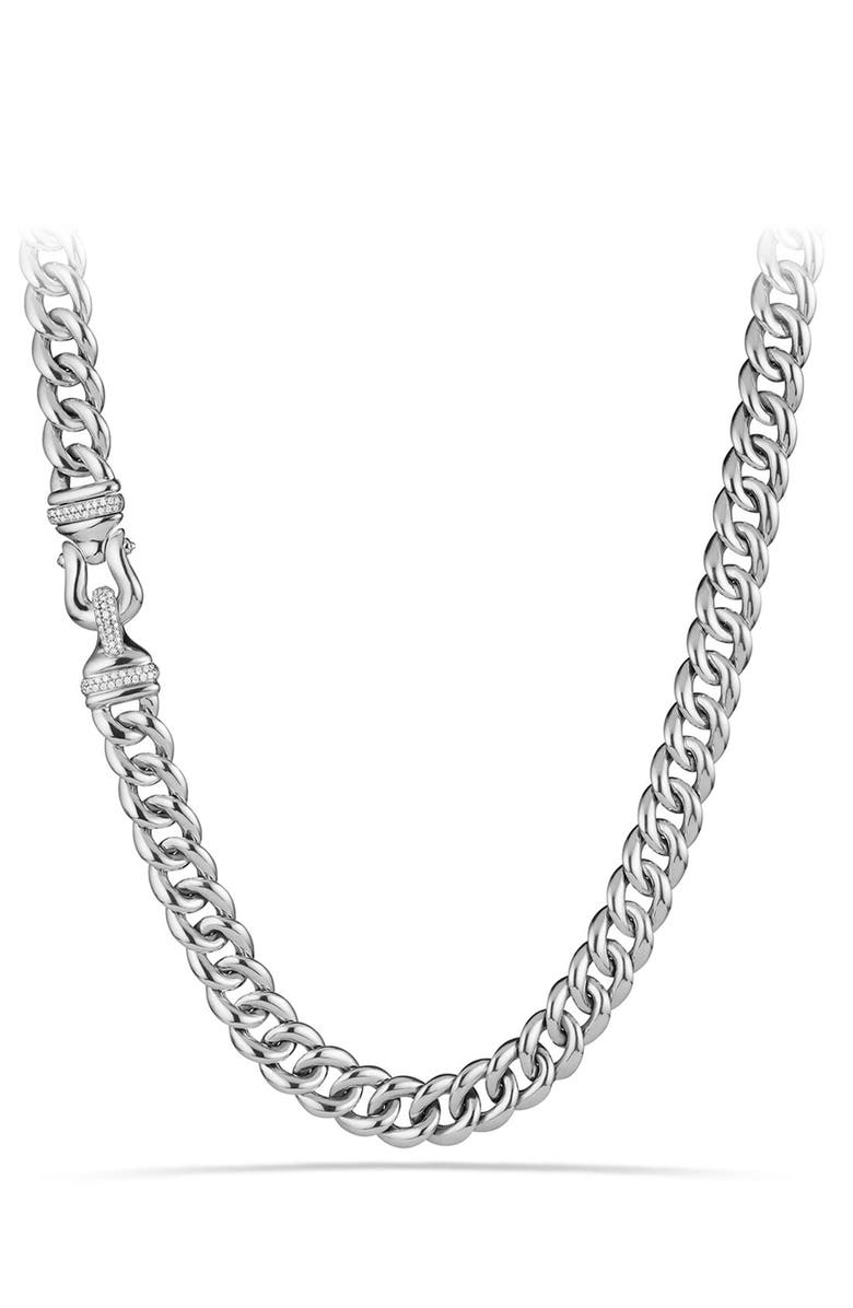 David Yurman 'Buckle' Chain Necklace with Diamonds | Nordstrom