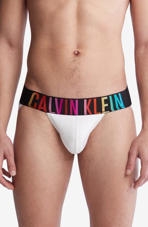 Calvin Klein Intense Power Pride Microfiber Jockstrap in White 