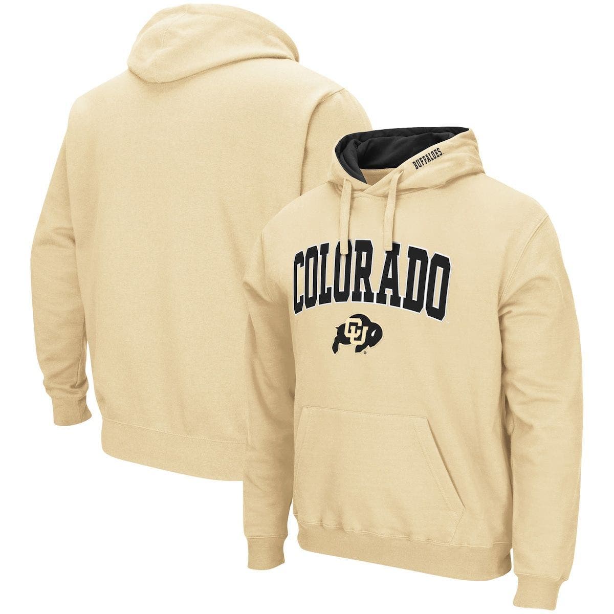 Men's Colosseum Brown Wyoming Cowboys Arch & Logo 3.0 Full-Zip Hoodie