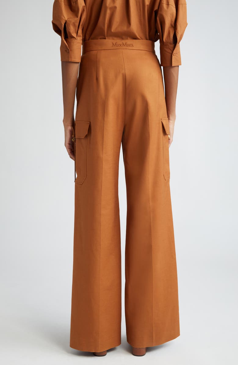 Max Mara Edda Cargo Pocket Relaxed Stretch Cotton Pants | Nordstrom