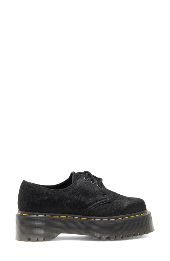 Shop Dr. Martens' Dr. Martens Quad Platform Derby In Black Hair On