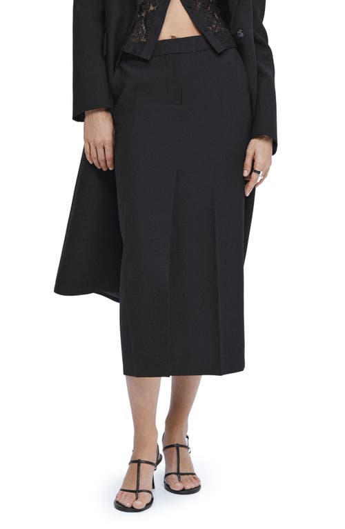 MANGO Wool Blend Pencil Skirt in Black at Nordstrom, Size 8