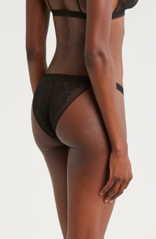 Free People Reya Lace Bikini In Black