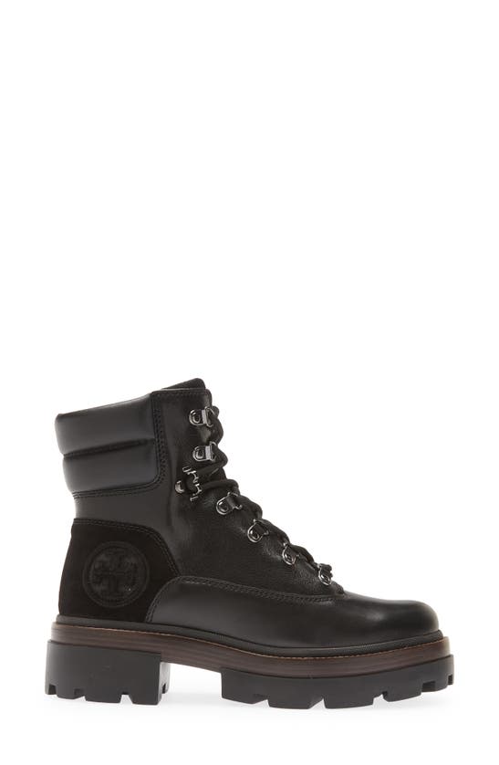 Tory Burch Lug Miller Leather Boots In Black | ModeSens