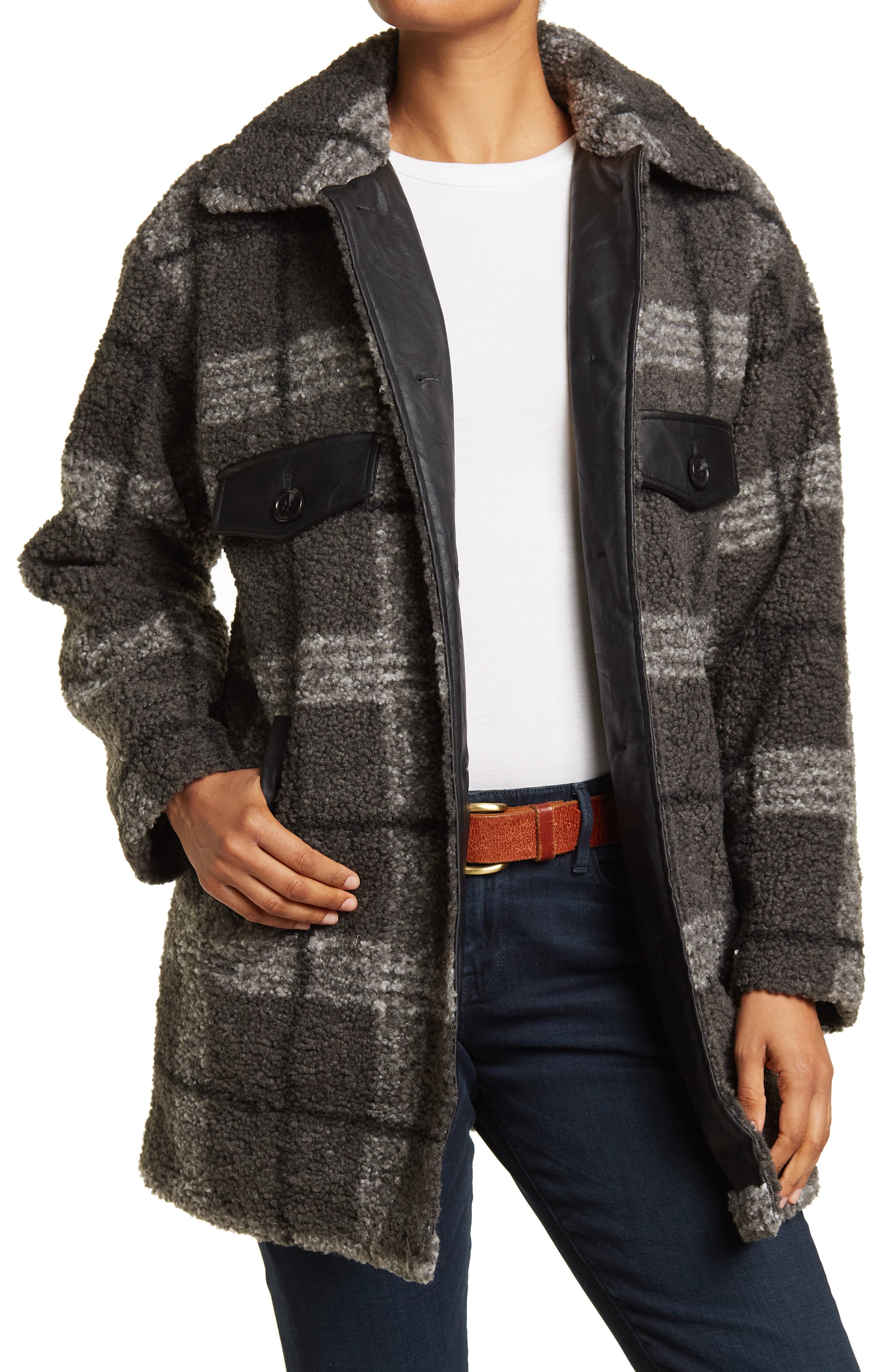 nvlt berber plaid coat