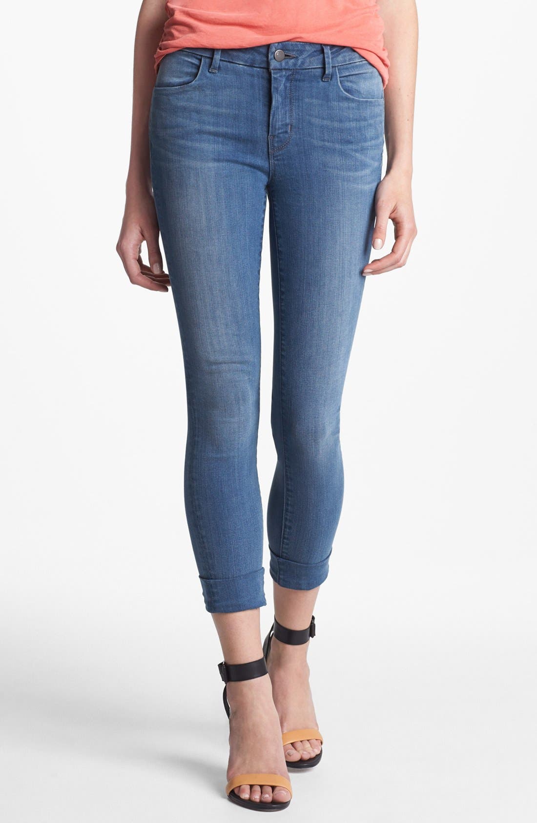 j brand anja cuffed cropped jeans