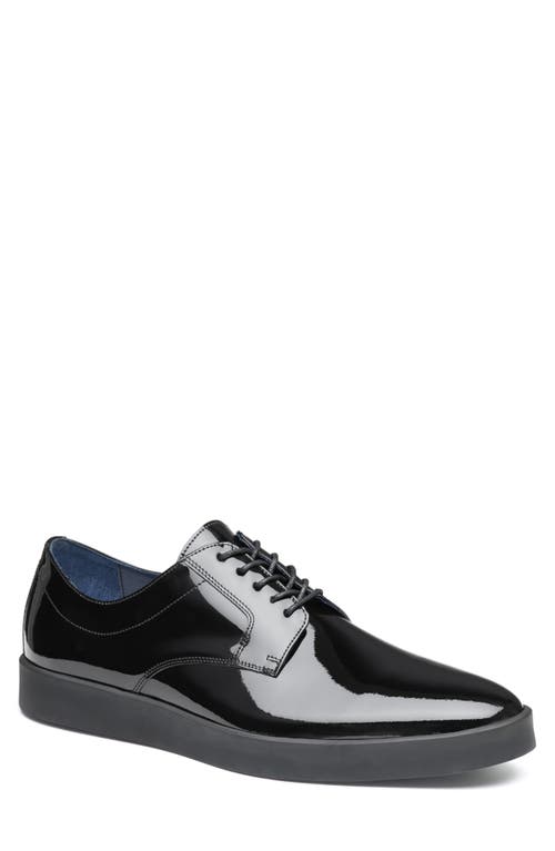 Bolivar Plain Toe Derby in Black Italian Patent