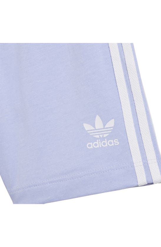 Shop Adidas Originals Trefoil Cotton Graphic T-shirt & Shorts Set In Violet Tone
