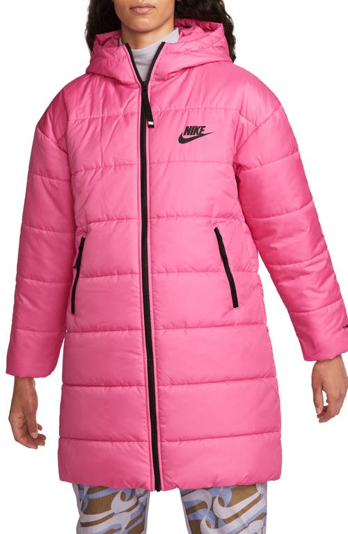 Nike Therma-FIT Repel Quilted Parka in Pinksicle/Black/Black