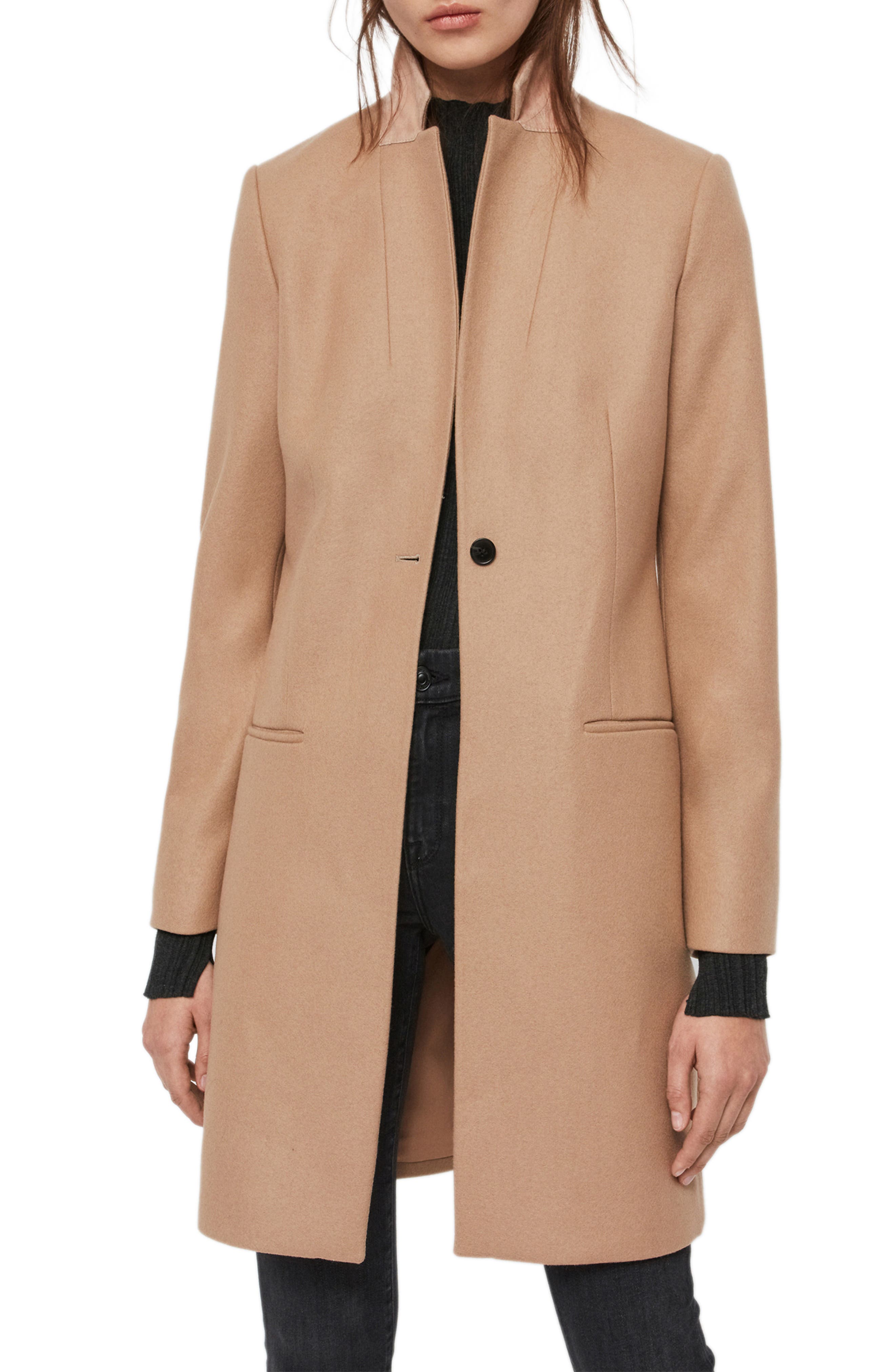 ALLSAINTS Leni Wool & Cashmere Blend Coat Nordstrom