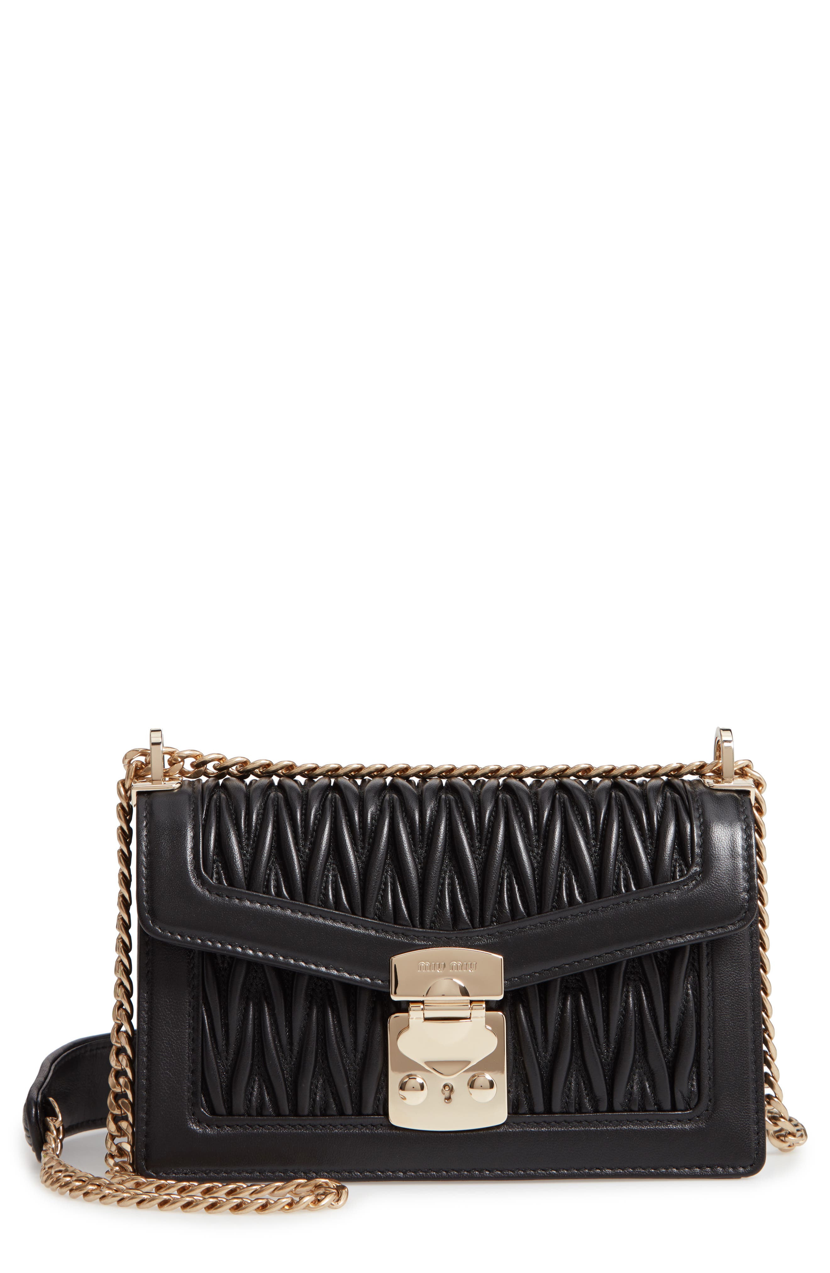 Miu Miu Matelassé Leather Crossbody Bag Nordstrom
