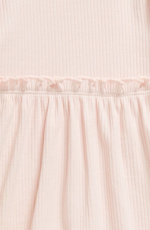 Shop Nordstrom Rib Skirted Bodysuit In Pink Lotus