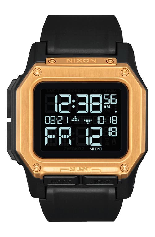 Shop Nixon Regulus Digital Watch, 46mm In Black/gold