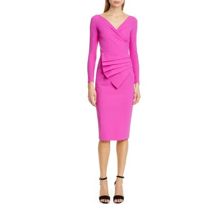Chiara Boni La Petite Robe Kaya Long Sleeve Ruffle Cocktail Dress