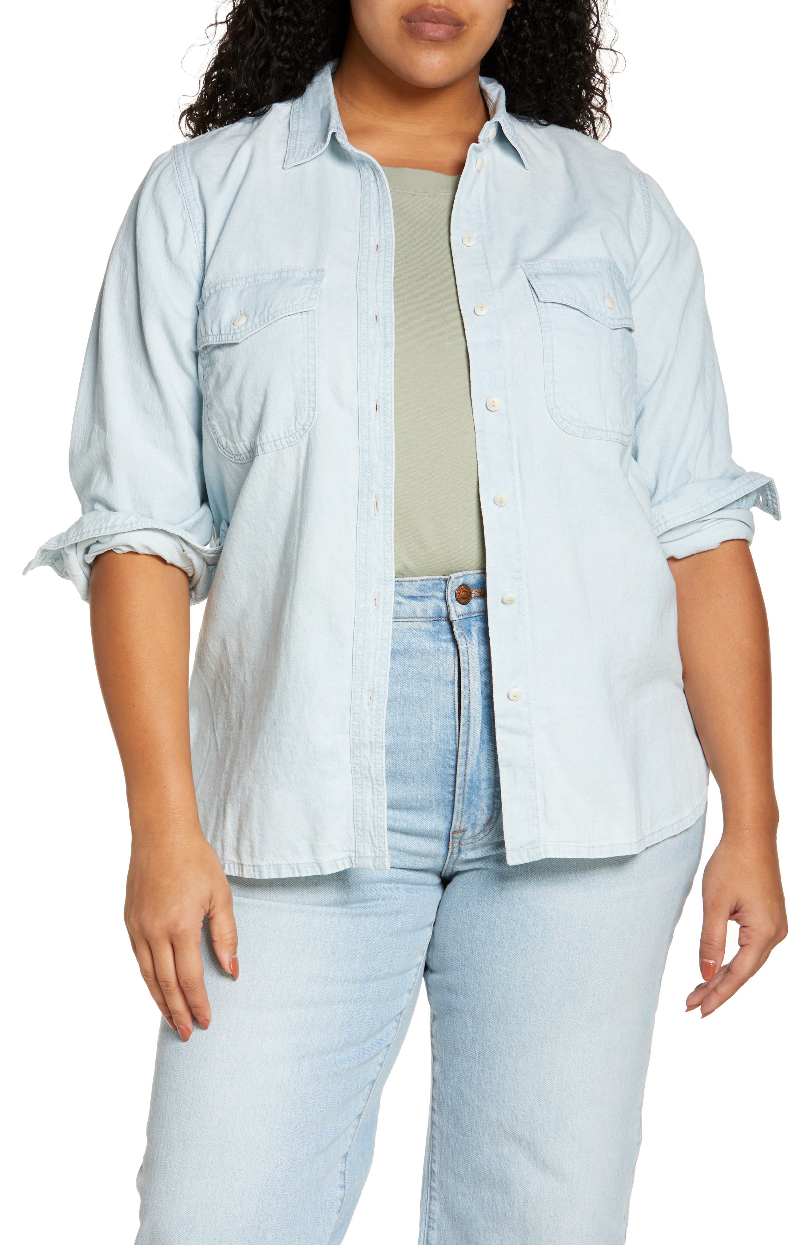 Denim Plus-Size Tops for Women | Nordstrom