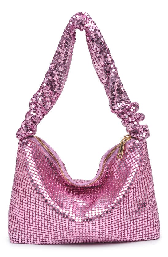 Urban Expressions Handbags Mesh Shoulder Bag In Hot Pink