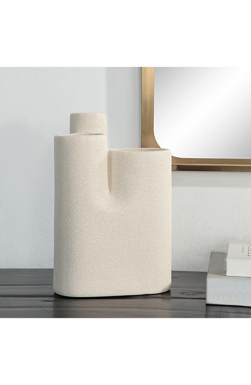 Renwil Fontain Ceramic Vase In Cream