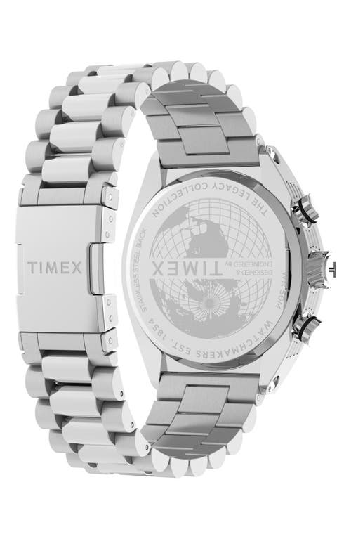 Shop Timex ® Legacy Chronograph Bracelet Watch, 11mm X 22mm In Stainless Steel