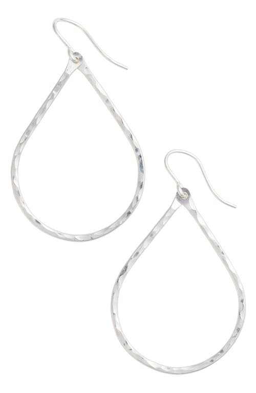 Nashelle Pure Small Hammered Teardrop Earrings in Silver at Nordstrom