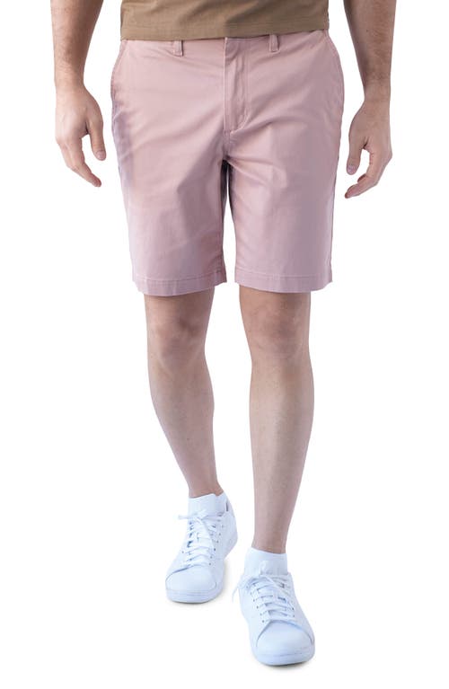 Devil-Dog Dungarees 9" Slim Straight Leg Stretch Cotton Chino Shorts in Dusty Mauve
