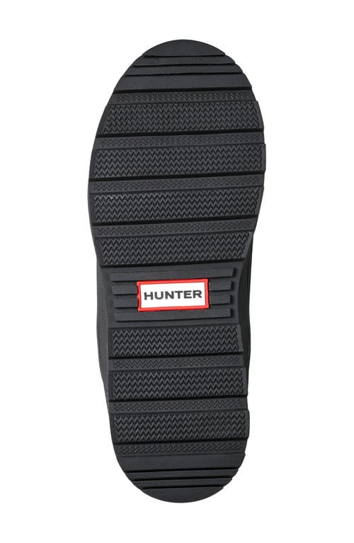 Hunter Askern Waterproof Suede Platform Bootie In Black