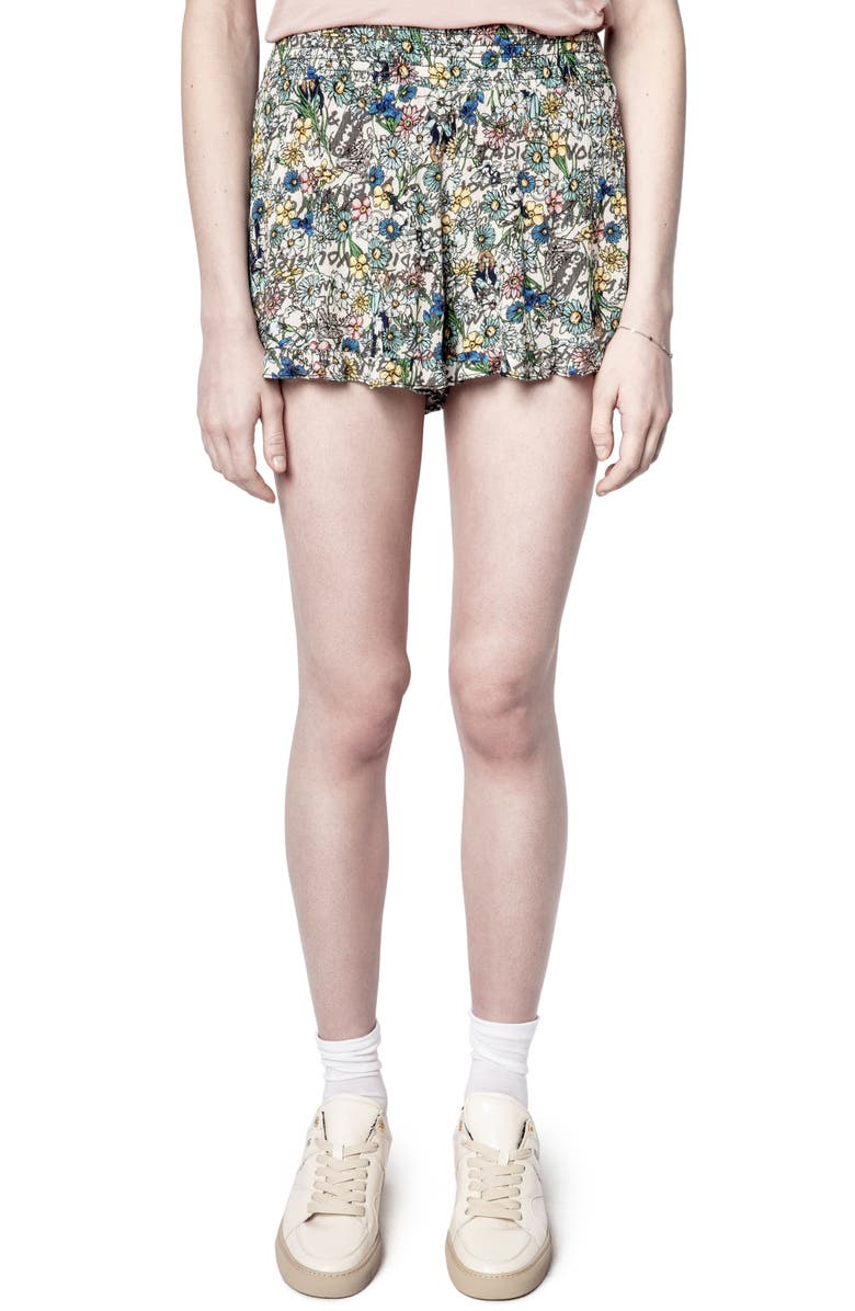 ZADIG & VOLTAIRE Sophie Crinkle Miniskirt, Main, color, JUDO