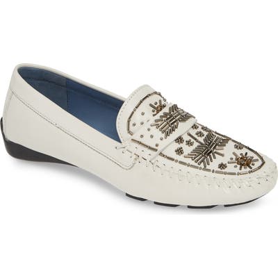 Robert Zur Majorca Embellished Loafer, White