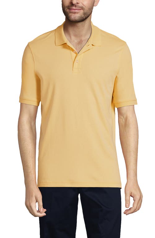 Lands' End School Uniform Long Sleeve Interlock Polo Shirt In Maize
