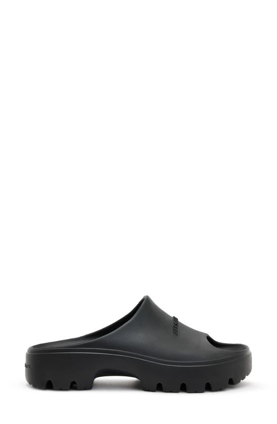 Allsaints Eclipse Flatform Slide Sandal In Black | ModeSens