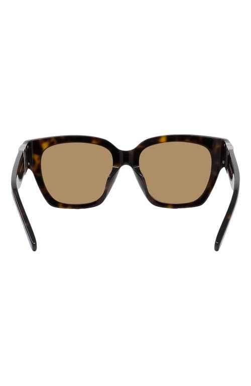 Shop Givenchy 4g 53mm Square Sunglasses In Dark Havana/roviex