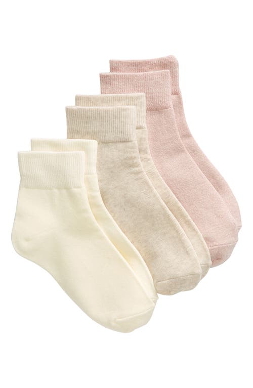 Nordstrom 3-pack Everyday Quarter Socks In Neutral